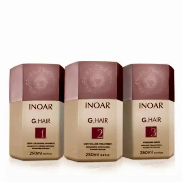 INOAR Mini Kit Lissage Ghair - 3 x 250 ml - BEAUTEPRICE INOAR Mini Kit Lissage Ghair - 3 x 250 ml lissage bresilien INOAR BEAUTEPRICE