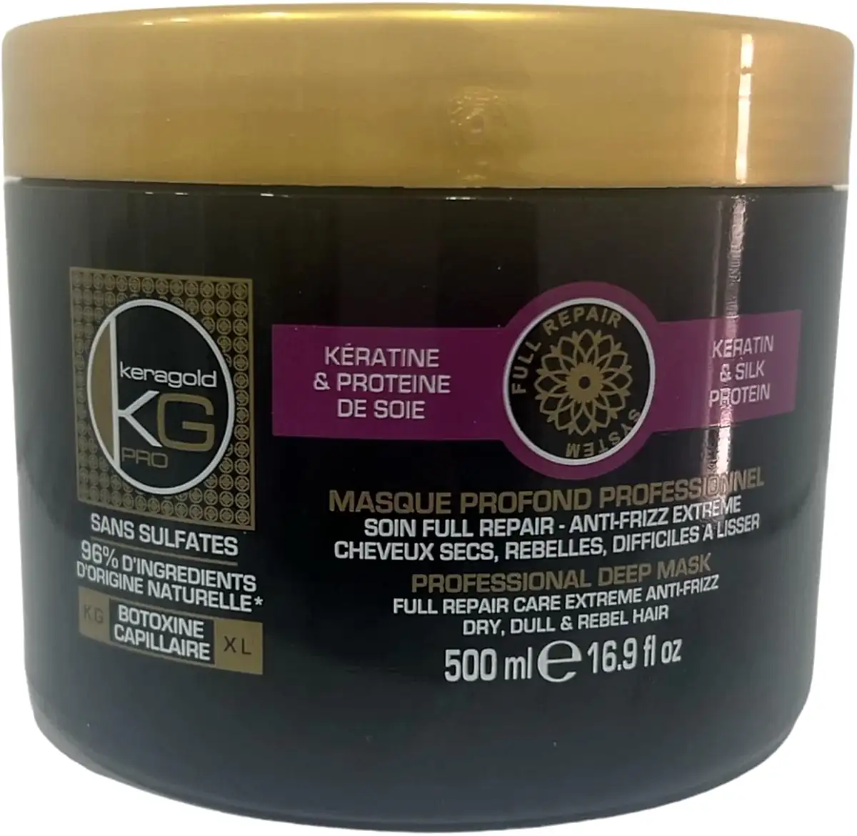 Keragold Botoxine Capillaire 500ml (XL KERATINE & PROTEINE DE SOIE) - BEAUTEPRICE Keragold Botoxine Capillaire 500ml (XL KERATINE & PROTEINE DE SOIE) botox - KERAGOLD - BEAUTEPRICE