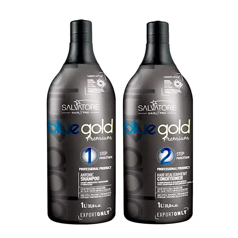 Kit de lissage Tanin Blue gold 1l - BEAUTEPRICE Kit de lissage Tanin Blue gold 1l lissage tanin SALVATORE BEAUTEPRICE