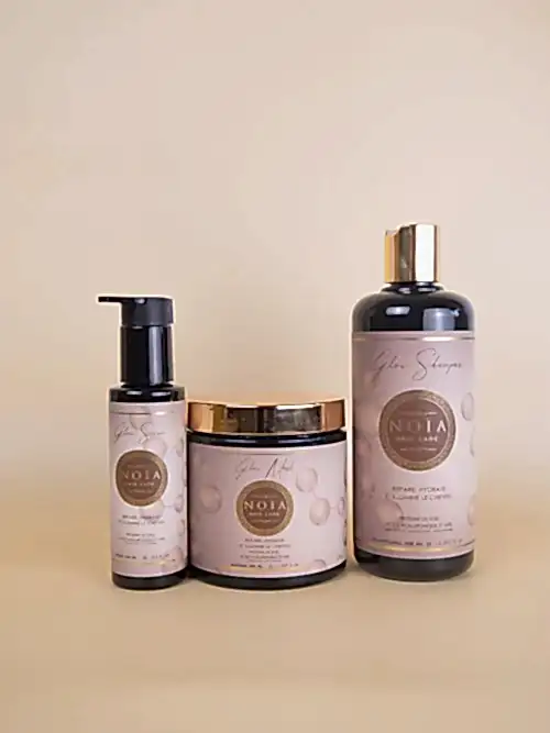 NOÏA HAIR Trio Gamme Glow - BEAUTEPRICE NOÏA HAIR Trio Gamme Glow shampoing+masque+serum NOÏA HAIR BEAUTEPRICE