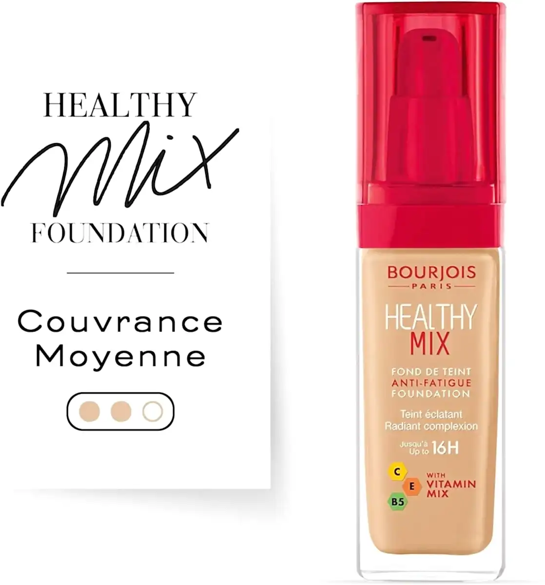 Bourjois Fond de teint Healthy Mix 50.5 Light ivory - BEAUTEPRICE Bourjois Fond de teint Healthy Mix 50.5 Light ivory Bourjois BEAUTEPRICE