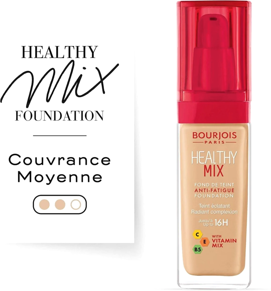 Bourjois Fond de teint Healthy Mix 52.5 Beige rose - BEAUTEPRICE Bourjois Fond de teint Healthy Mix 52.5 Beige rose Bourjois BEAUTEPRICE