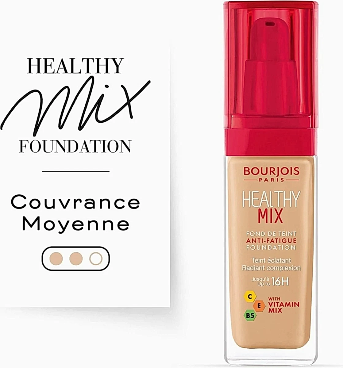 Bourjois Fond de teint Healthy Mix 53 Beige clair - BEAUTEPRICE Bourjois Fond de teint Healthy Mix 53 Beige clair Bourjois BEAUTEPRICE