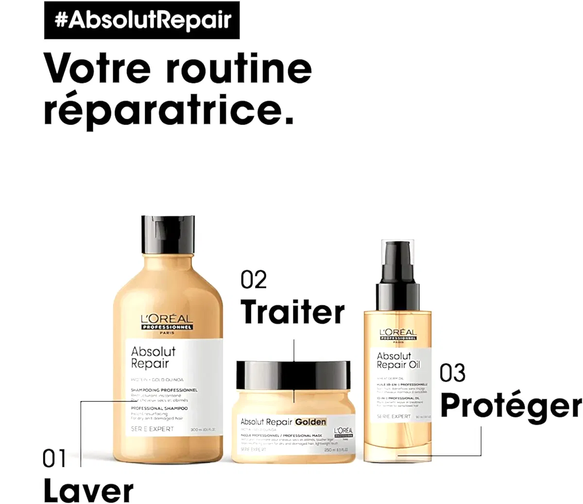 Coffret Absolut Repair - Shampoing. Masque. Huile 10-en-1 - BEAUTEPRICE Coffret Absolut Repair - Shampoing. Masque. Huile 10-en-1 L'Oréal Professionnel BEAUTEPRICE