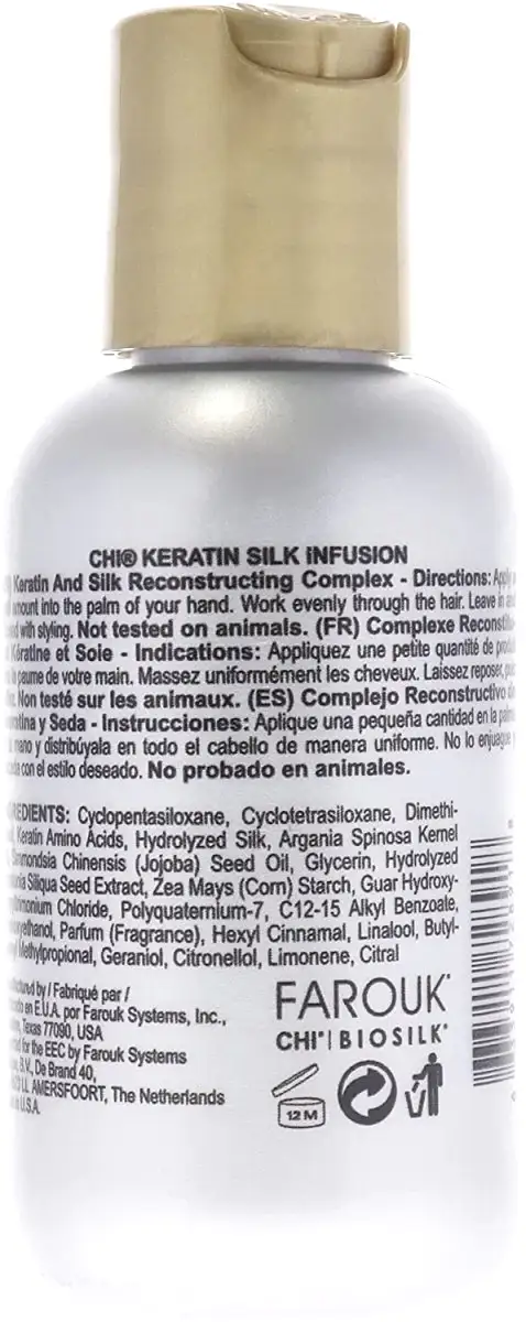 Complex Reconstituant Kératine et Soie Silk Infusion 59ml-CHI - BEAUTEPRICE Complex Reconstituant Kératine et Soie Silk Infusion 59ml-CHI CHI BEAUTEPRICE