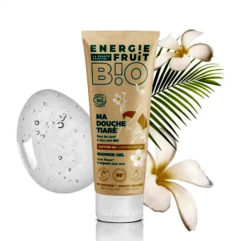 Gel Douche certifiée BIO PH neutre Fleur de Tiaré & Aloe Vera bio - BEAUTEPRICE Gel Douche certifiée BIO PH neutre Fleur de Tiaré & Aloe Vera bio Energy Fruit BEAUTEPRICE