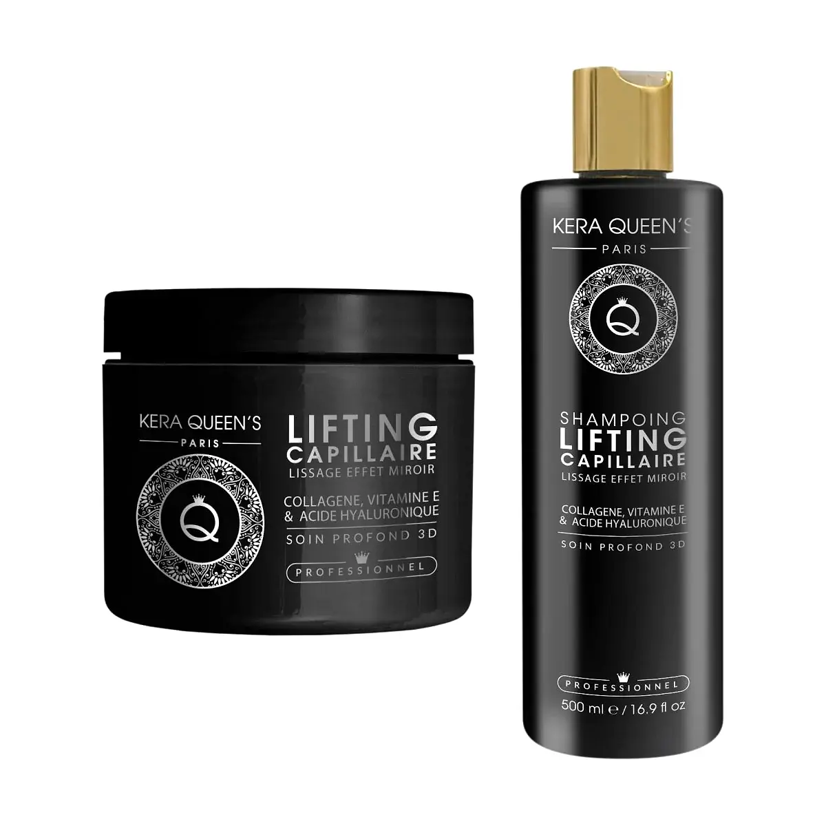 Kera Queen's Gamme Lifting Collagène. vitamine E & acide hyaluronique shampoing500ml+masque 500ml - BEAUTEPRICE Kera Queen's Gamme Lifting Collagène. vitamine E & acide hyaluronique shampoing500ml+masque 500ml - KERA QUEEN'S - BEAUTEPRICE