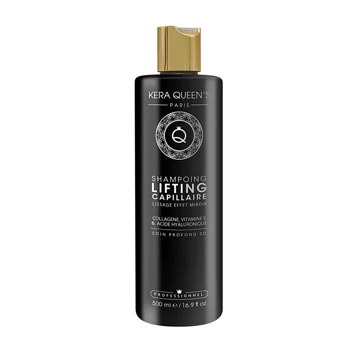 Kera Queen's Shampoing Lifting Effet Miroir 3D  Collagène & Vitamine E 500ml - BEAUTEPRICE Kera Queen's Shampoing Lifting Effet Miroir 3D  Collagène & Vitamine E 500ml - KERA QUEEN'S - BEAUTEPRICE