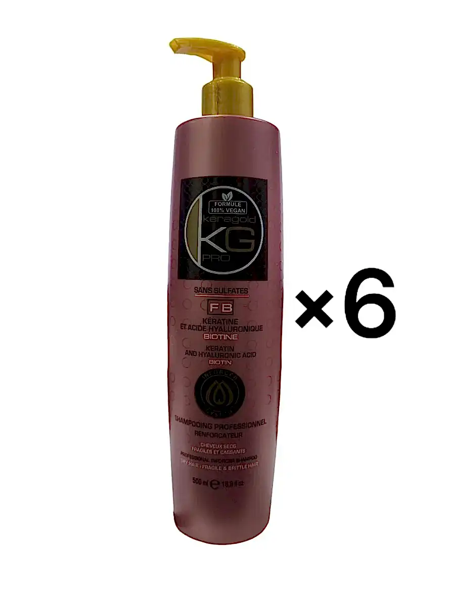 Keragold Colisage de 6 Shampoing FB KERATINE&BIOTINE 1L - BEAUTEPRICE Keragold Colisage de 6 Shampoing FB KERATINE&BIOTINE 1L - KERAGOLD - BEAUTEPRICE