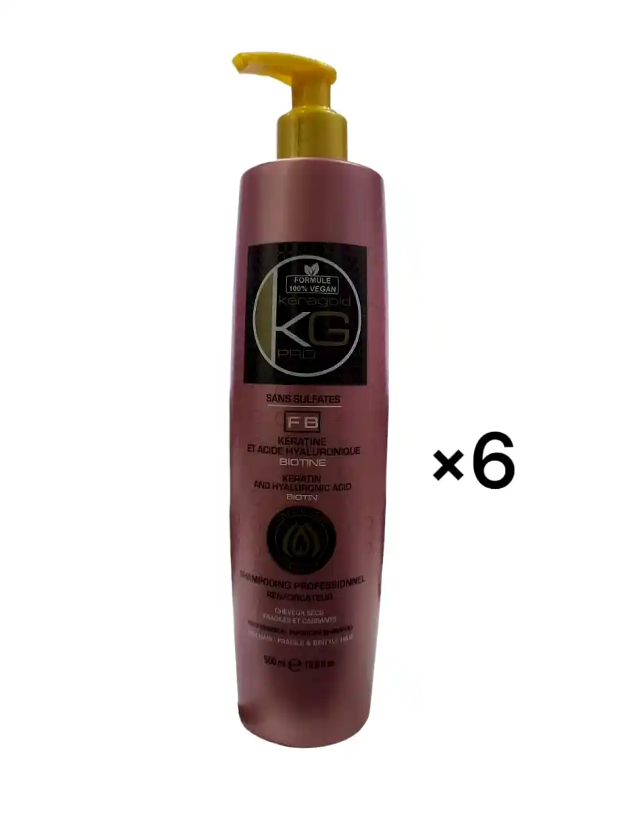 Keragold Colisage de 6 Shampoing FB KERATINE&BIOTINE 500ml - BEAUTEPRICE Keragold Colisage de 6 Shampoing FB KERATINE&BIOTINE 500ml - KERAGOLD - BEAUTEPRICE