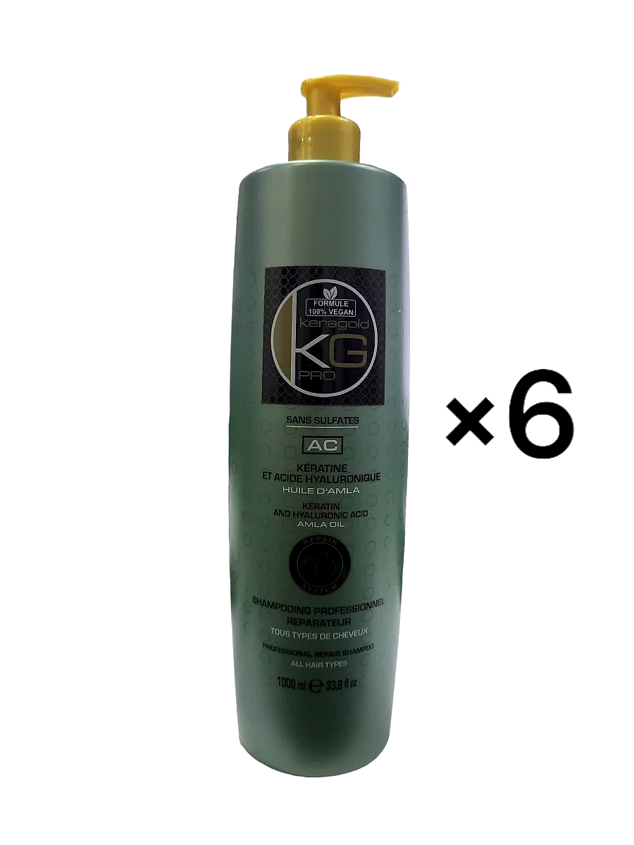 Keragold Colisage de 6 Shampoing KERATINE & AMLA AC 1L - BEAUTEPRICE Keragold Colisage de 6 Shampoing KERATINE & AMLA AC 1L - KERAGOLD - BEAUTEPRICE