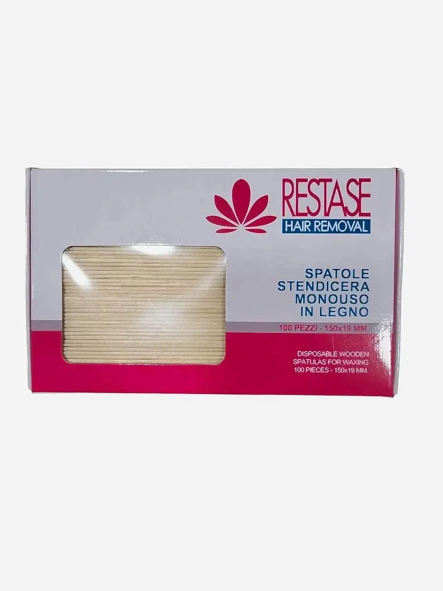 Restase Spatules à usage unique en bois 100 pcs