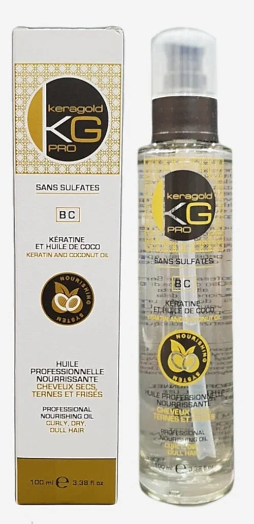 KERAGOLD PRO Serum sans sulfates  à la Kératine&Huile de Coco 100ml