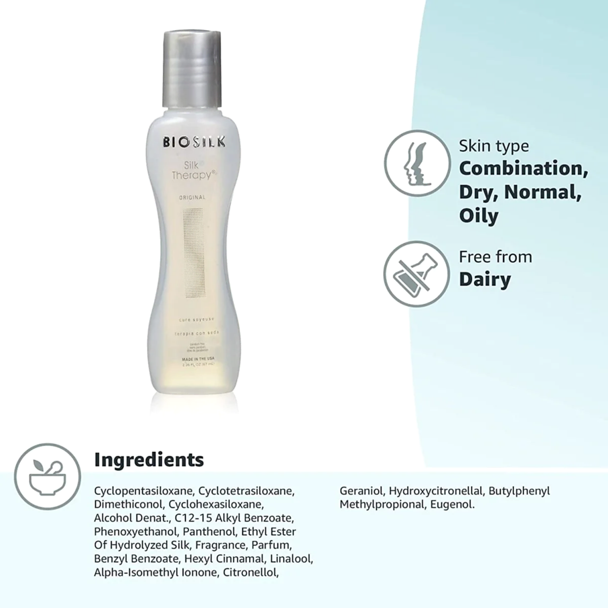 Serum Silk Therapy Original Soyeuse Protéine de Soie 67ml-Biosilk