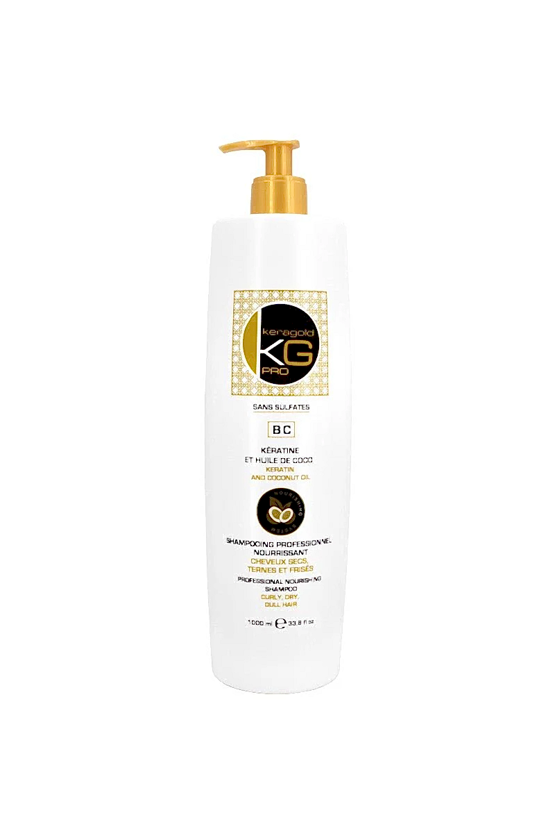 Shampoing Nourrissant Keragold sans sulfate à la Keratine et huile de Coco 1000ml