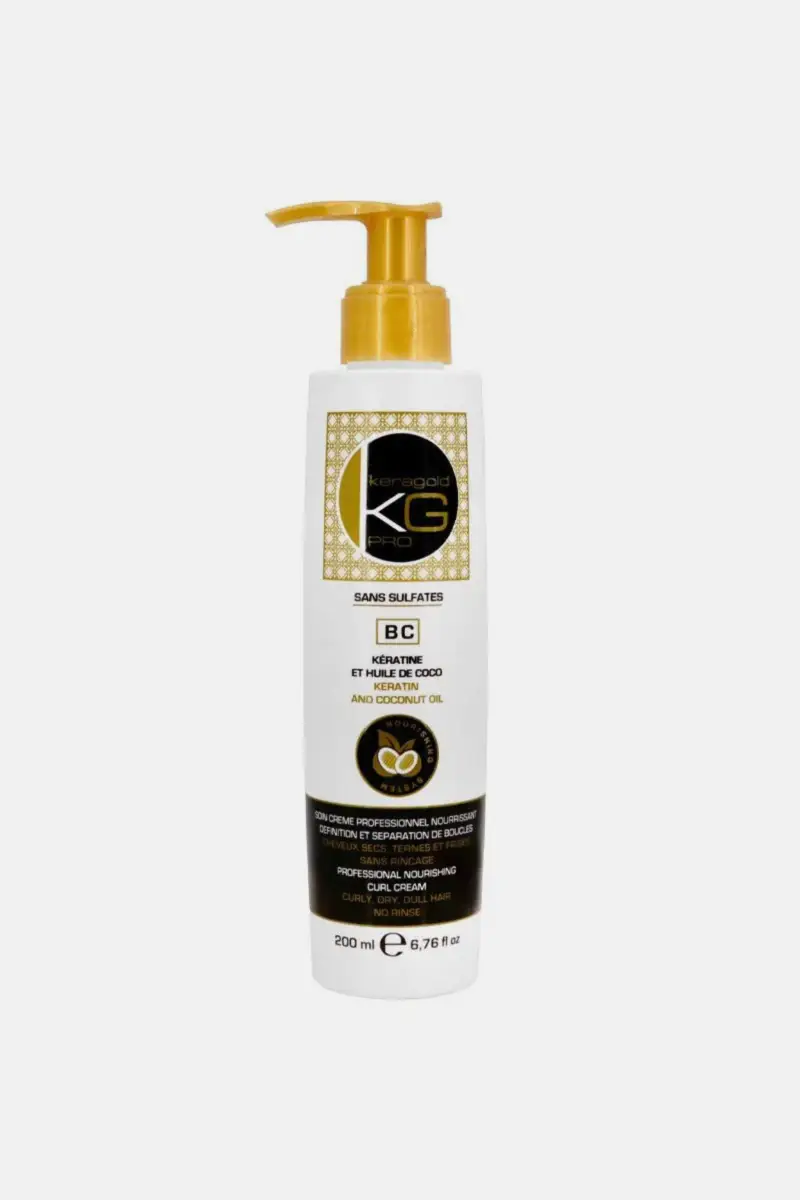 Soin définition boucles - Kératine & huile de coco - Cheveux secs. ternes & frisés - 200 ml - BEAUTEPRICE Soin définition boucles - Kératine & huile de coco - Cheveux secs. ternes & frisés - 200 ml - KERAGOLD - BEAUTEPRICE